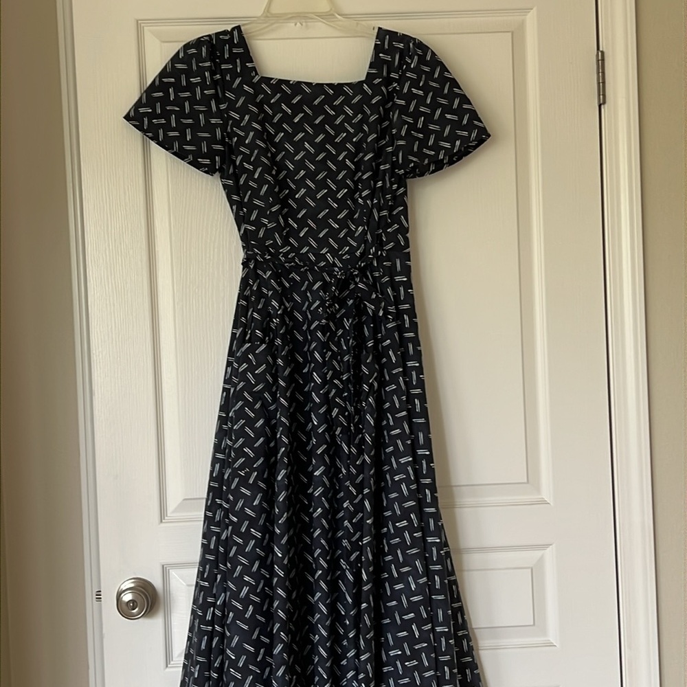 Marlette Jasmijn Navy Patterned Batik Dress